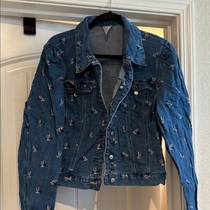 Denim Jacket with Minnie Mouse print, puff sleeve